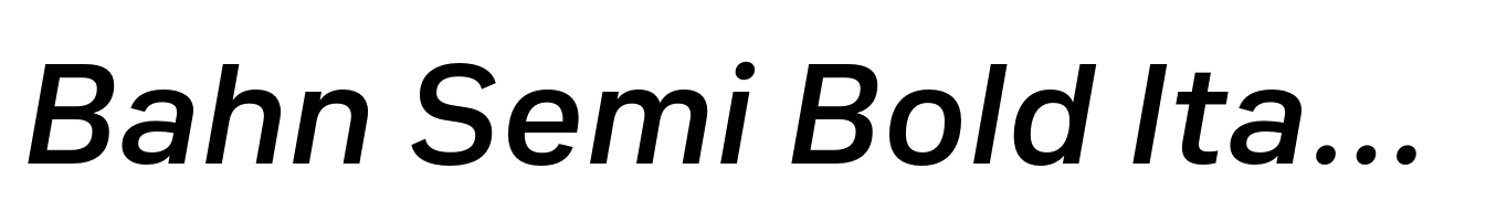 Bahn Semi Bold Italic
